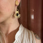 Onyx + Brass Earrings