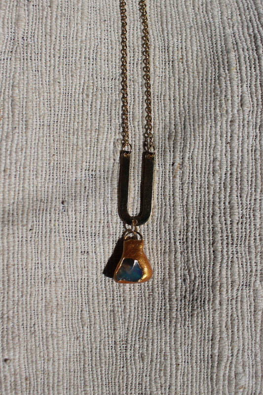 AURA Opal Necklace - Arched